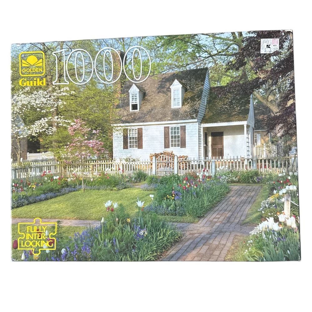 GOLDEN GUILD 1000 PIECE JIGSAW PUZZLE Williamsburg Virginia House Spring